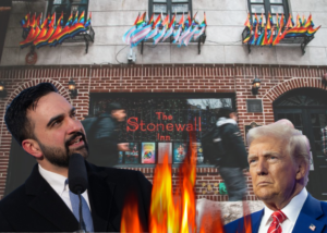 Stonewall Inn después de que las autoridades retiraran una bandera del Orgullo en el enclave del Greenwich Village correspondiente al Monumento Nacional de Stonewall, lugar donde nació el movimiento por los derechos LGTBIQ+, en la ciudad de Nueva York el 10 de febrero de 2026. Eduardo Muñoz / Reuters