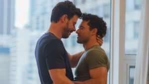 Scott Hunter y Kip Grady, en una escena de 'Heated Rivalry' Crave | Movistar Plus+