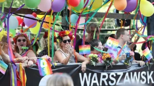 Manifestacion en Varsovia por los derechos LGTBI